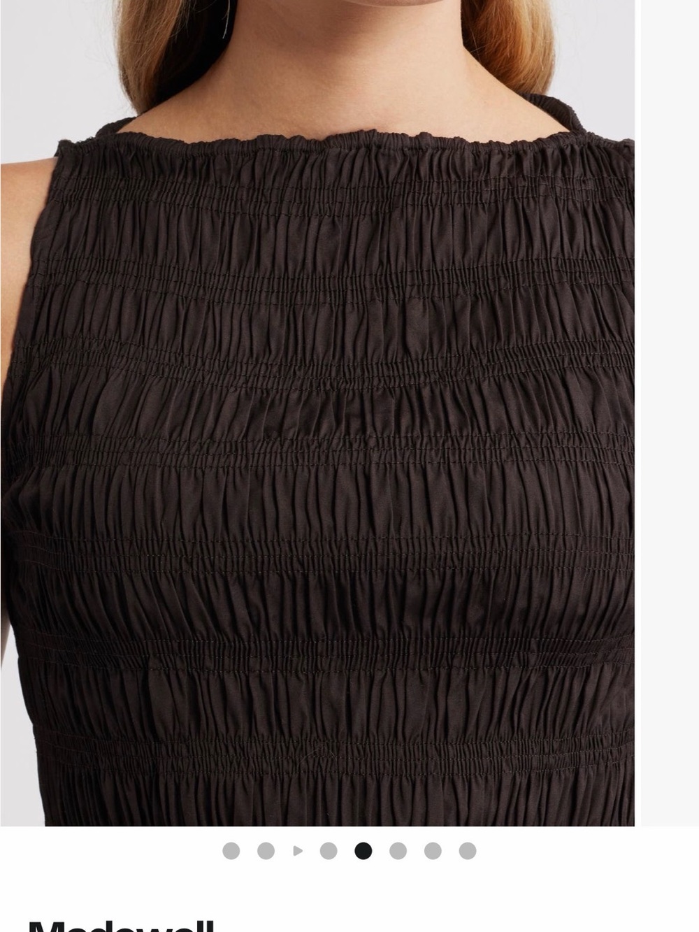 Madewell The Melody Sleeveless Smocked Midi Dress in Brown - never worn; without - Picture 2 of 3